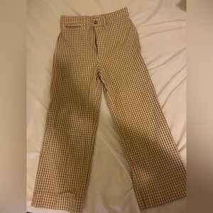 MADEWELL Emmett pants in yellow gingham
